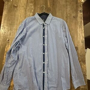 Classic Blue Gingham Men's Shirt